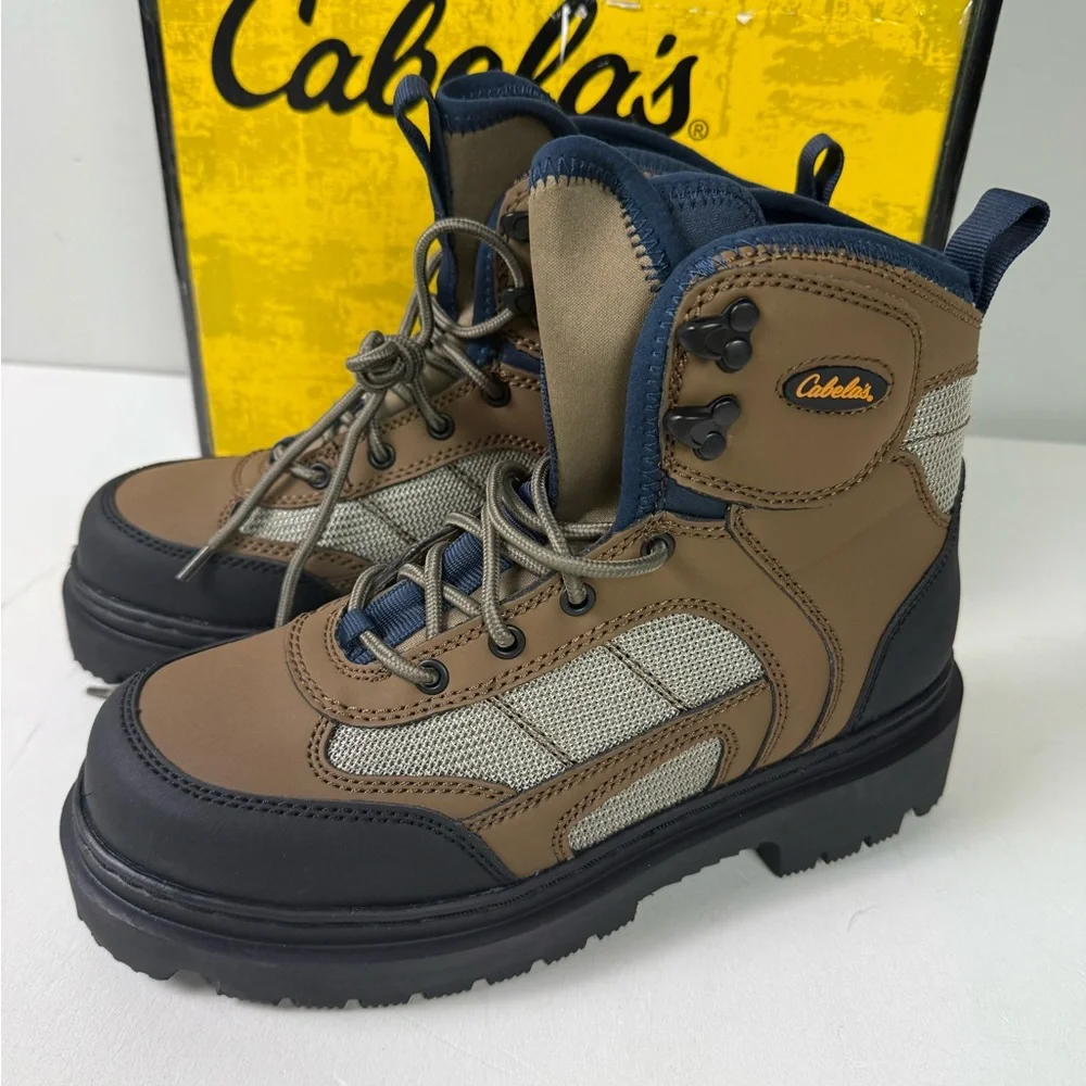 Cabela’s Women’s Ultralight Lug Sole Wading Boots w Cleats NIB Size 8 - Picture 1 of 13